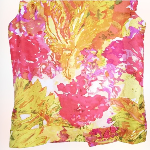 J. Crew BEAUTIFUL 🌷Impressionist Floral 100% Silk Cami Top SZ 4 Style 26996 - Picture 7 of 10